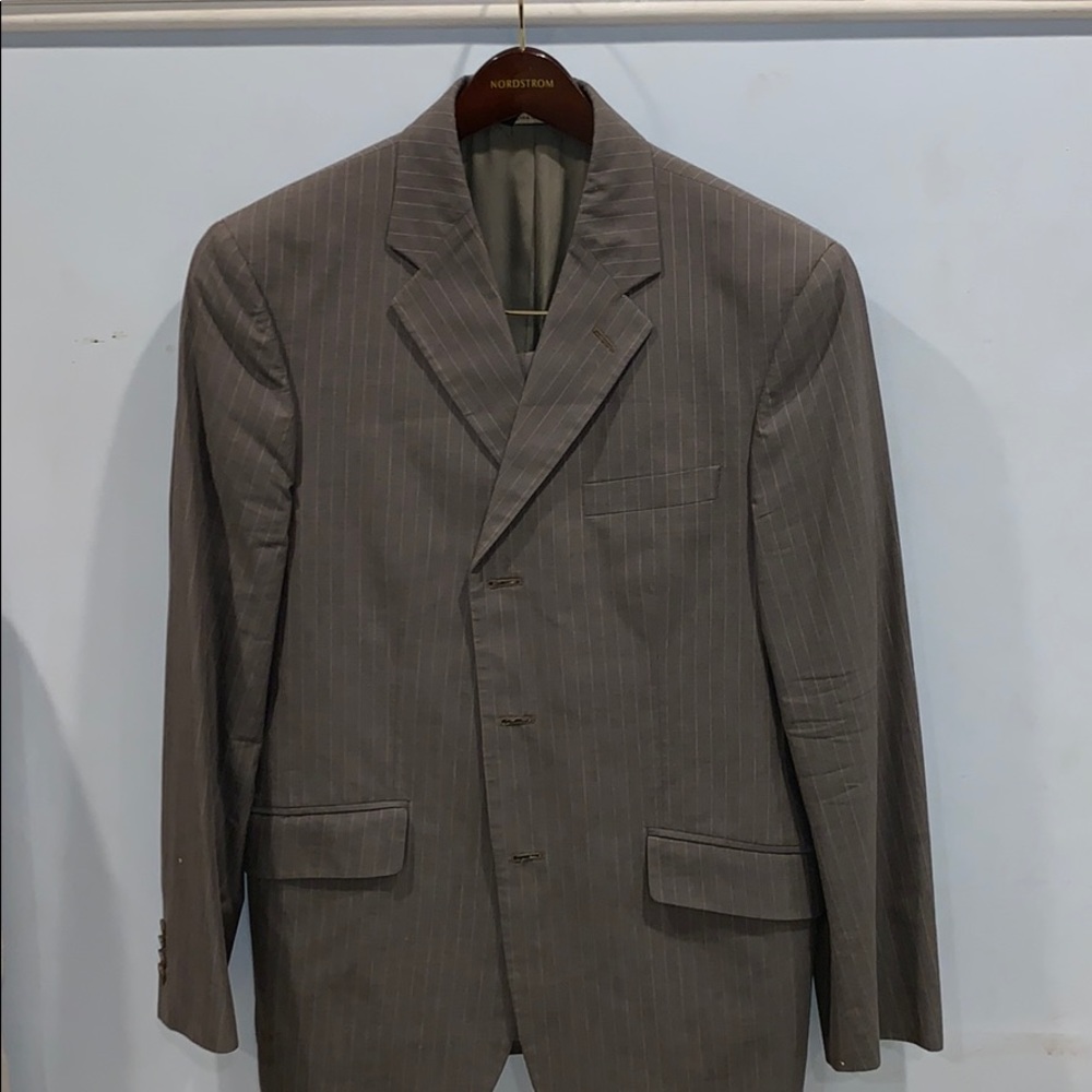 banana republic grey suit